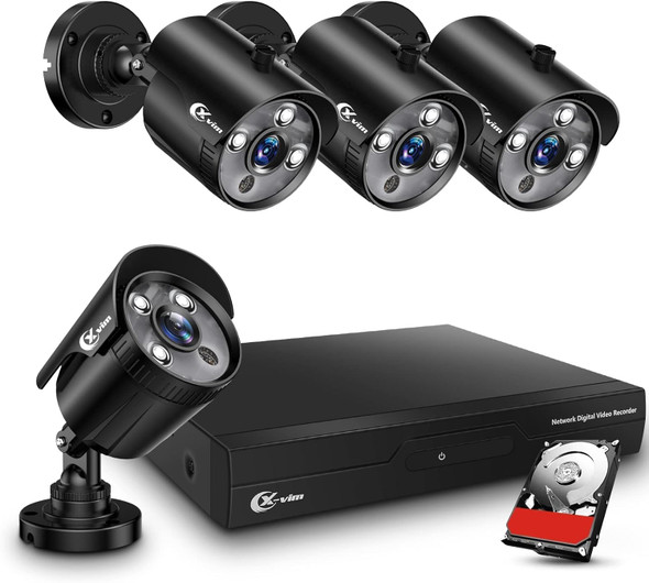 XVIM 8CH 1080P Home Security Camera System, H.264+1080P Indoor Outdoor CCTV Cameras, 4PCS Wired Outdoor Surveillance Cameras, 1TB Hard Drive, Night Vision, Remote Access, Smart Playback, Waterproof XVIM 8CH 1080P Home Security Camera System, H.264+1080P Indoor Outdoor CCTV Cameras, 4PCS Wired Outdoor Surveillance Cameras, 1TB Hard Drive, Night Vision, Remote Access, Smart Playback, Waterproof
