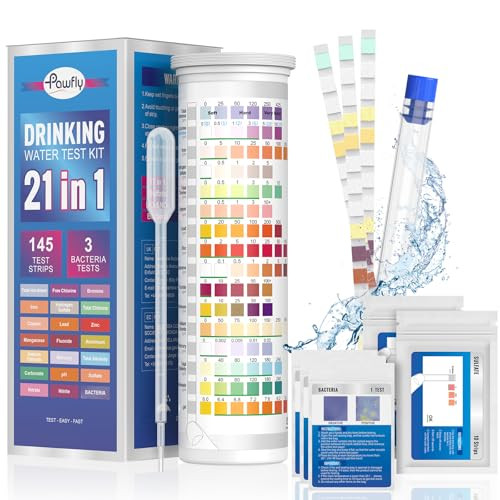 Pawfly 21 In 1 Drinking Water Test Kit 125 Strips For Tap Water Well Swimming Pool Aquarium Spa Home Water Quality Test Strips For Ph Hardness Chlorine Lead Iron Copper Nitrate Fluoride & More