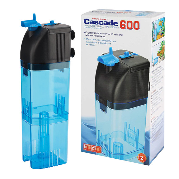 Penn-Plax Cascade 600 Fully Submersible Internal Filter Provides Physical Biological And Chemical Filtration For Aquariums And Turtle Tanks