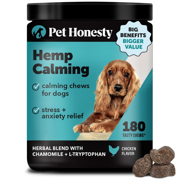 Pet Honesty Calming Chews For Cats - Cat Anxiety Relief + Helps Reduce Stress - Behavioral Support & Promotes Relaxation For Travel Boarding Vet Visits Separation Anxiety - Chicken (30-Day Supply)