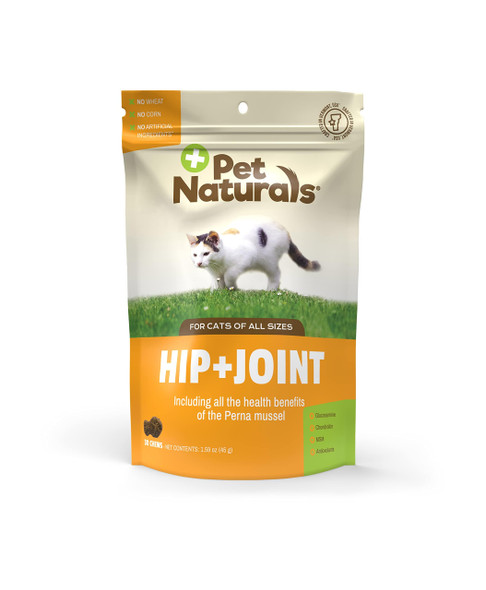 Pet Naturals Hip And Joint Support Supplement For Cats 30 Chews - Glucosamine Chondroitin And Msm For Cats