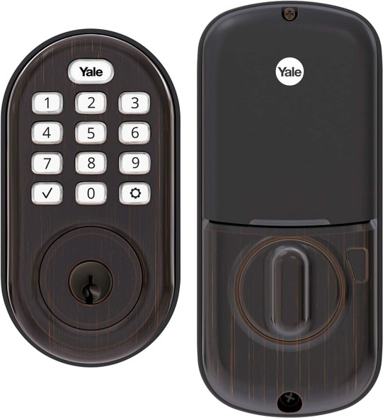Yale Assure Lock - Keypad Door Lock in Bronze, Keypad with Key Yale Assure Lock - Keypad Door Lock in Bronze, Keypad with Key