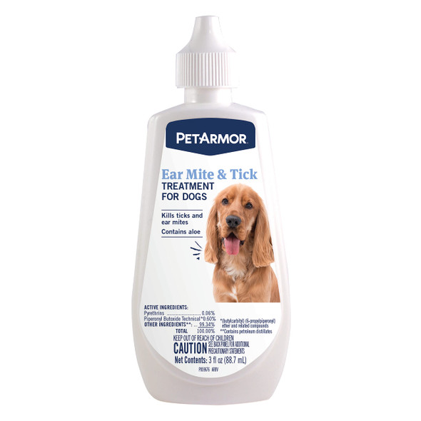Petarmor Ear Mite Treatment For Cats Ear Mite Medicine Kills Ticks And Ear Mites To Relieve Itchiness Ear Mite Drops Sooths Ears With Aloe 3Oz