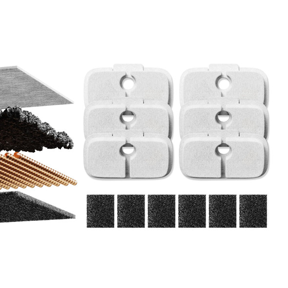 Petlibro 4 Packs Replacement Filters For Dockstream Cat Water Fountain Plwf105/Plwf115/Plwf005 2 Months Set Of Replacement Filters For Ultra Quiet Pet Water Fountain