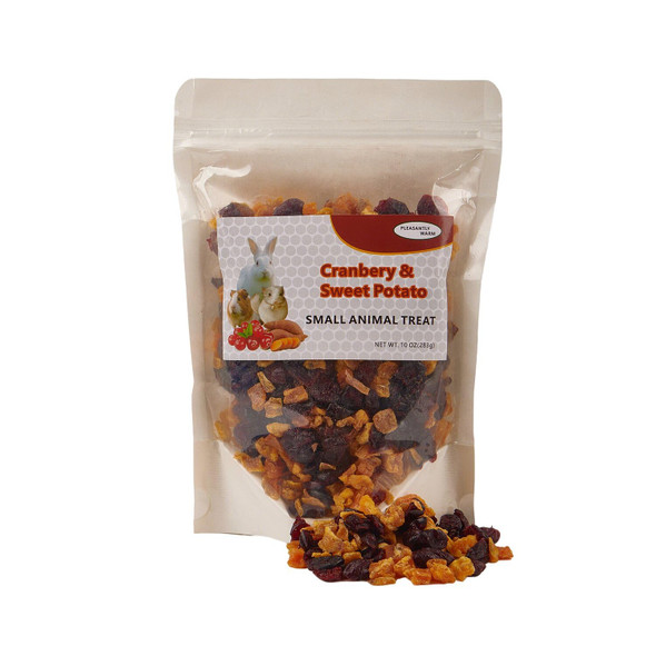 Pleasantly Warm Dehydrated Apple & Carrot Mix For Chinchillas Guinea Pigs Rabbits Hamsters Small Pets - Herbivore Treat Snacks (10 Ounce Pack Of 1)
