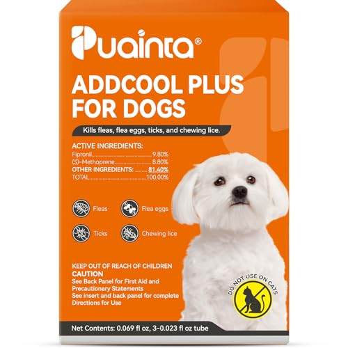 Puainta Flea And Tick Prevention For Dogs Flea And Tick Treatment For All Dogs & Cats Flea Treatment For Home Dog Flea & Tick Control Topical Drops(5-22 Lbs)