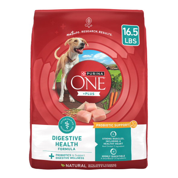 Purina One Plus Digestive Health Formula Dry Dog Food Natural With Added Vitamins Minerals And Nutrients - 31.1 Lb. Bag
