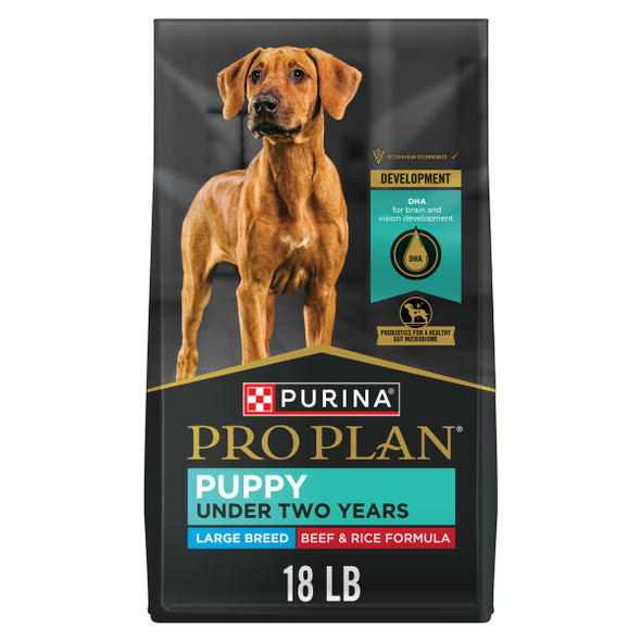 Purina Pro Plan Large Breed Dry Puppy Food Chicken And Rice Formula - 34 Lb. Bag