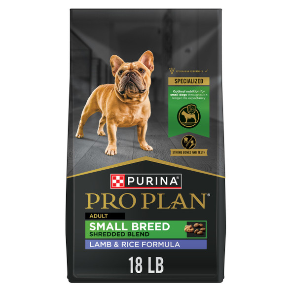 Purina Pro Plan Small Breed High Protein Dog Food Dry Shredded Blend Lamb And Rice Formula - 6 Lb. Bag