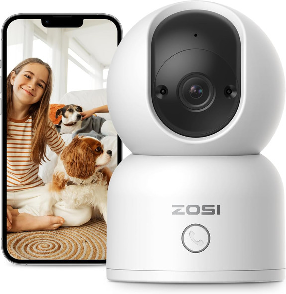 ZOSI Indoor Pan/Tilt Smart Security Camera,C518 2K 360 Degree Baby Pet Monitor,Plug-in 2.4G/5G Dual-Band WiFi Home Cam with Phone App,Night Vision,Person Detection,2 Way Audio,Cloud & SD Card Storage ZOSI Indoor Pan/Tilt Smart Security Camera,C518 2K 360 Degree Baby Pet Monitor,Plug-in 2.4G/5G Dual-Band WiFi Home Cam with Phone App,Night Vision,Person Detection,2 Way Audio,Cloud & SD Card Storage