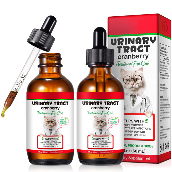 Rebodum Feline Urinary Tract Health Cat Uti Remedy Natural Herbal Supplement 2 Fl Oz Supporting Regular Care For Urinary Health