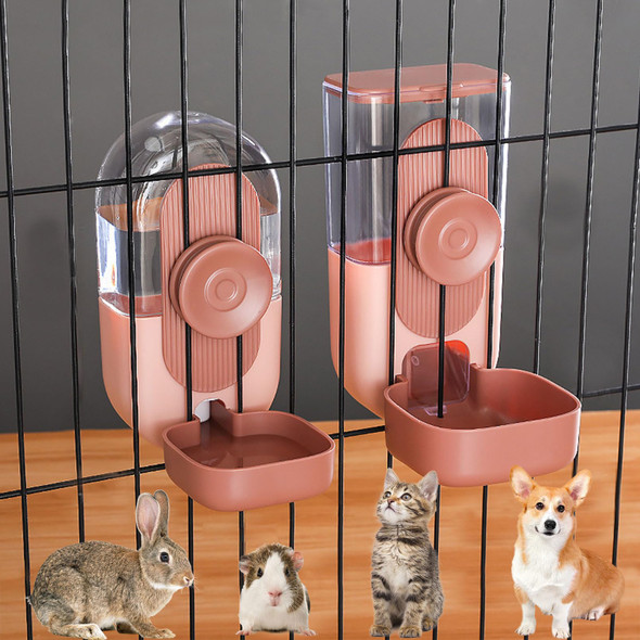 Rmnhptk Hanging Automatic Pet Food Water Dispenser 35Oz Rabbit Feeder For Cage Gravity Feeder Siphon Waterer Set For Rabbit Chinchilla Hedgehog Ferret Cat Puppy (Orange)