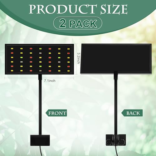 Rossesay 2 Pack Fish Tank Light Clip On Led Aquarium Light 12W 42 Leds Assemble Aquarium Lamp With White Blue Red Green 7-14 Inch For 7-22 Inch Planted Tank