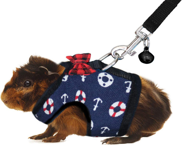 Rypet Guinea Pig Harness And Leash - Soft Mesh Small Animal Harness With Safe Bell No Pull Comfort Padded Vest For Guinea Pigs Ferret Chinchilla And Similar Small Animals