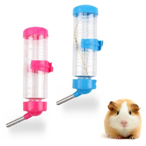 Selxran 2 Pcs Cage Water Bottle No Drip Small Animal Water Bottle Pet Water Bottle For Rabbit Guinea Pig Hedgehog Squirrel Hamster And Other Small Animals
