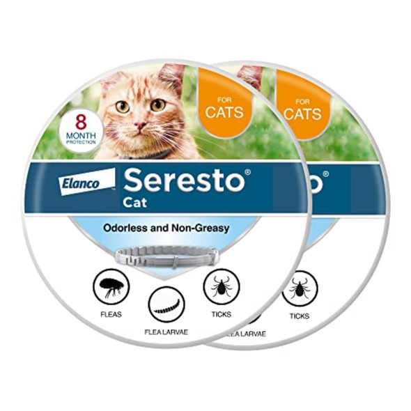 Seresto Cat Vet-Recommended Flea & Tick Treatment & Prevention Collar For Cats 8 Months Protection