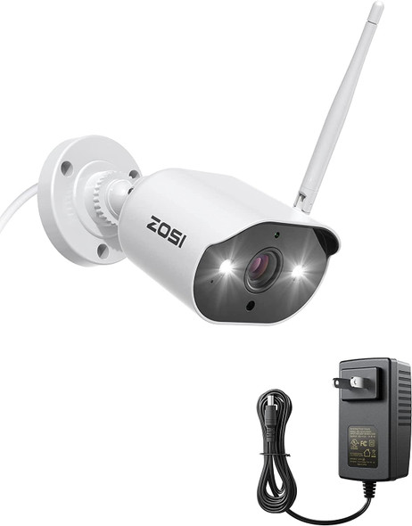 ZOSI 2K Add-on Camera, 3MP Plug-in WiFi Security Camera Outdoor Indoor with Power Supply, Night Vision, 2 Way Audio, Only Compatible with ZOSI WiFi NVR Recorder System Model: ZR08JP, ZR08LL ZOSI 2K Add-on Camera, 3MP Plug-in WiFi Security Camera Outdoor Indoor with Power Supply, Night Vision, 2 Way Audio, Only Compatible with ZOSI WiFi NVR Recorder System Model: ZR08JP, ZR08LL