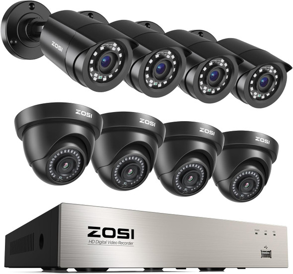 ZOSI 3K Lite 8CH Home Security Camera System Outdoor,8Channel H.265+ CCTV DVR,8pcs 1080p Weatherproof Surveillance Bullet Dome Cameras,Night Vision,AI Human/Vehicle Detection,Remote Access(No HDD) ZOSI 3K Lite 8CH Home Security Camera System Outdoor,8Channel H.265+ CCTV DVR,8pcs 1080p Weatherproof Surveillance Bullet Dome Cameras,Night Vision,AI Human/Vehicle Detection,Remote Access(No HDD)