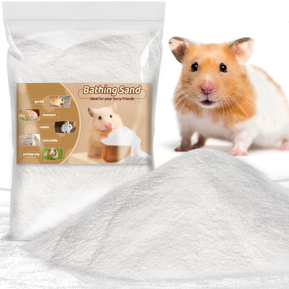 Sukh 14 Oz Hamster Sand Bath - Whit Fine Sand Hamster Bedding Reptile Silica Sand Gerbil Hideout For Hamster Chinchillas Gerbil Syrian Mice Small Animals Small Pets