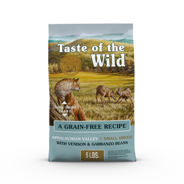 Taste Of The Wild Grain High Protein Real Meat Recipe Appalachian Valley Premium Dry Dog FoodVenison5 Pounds