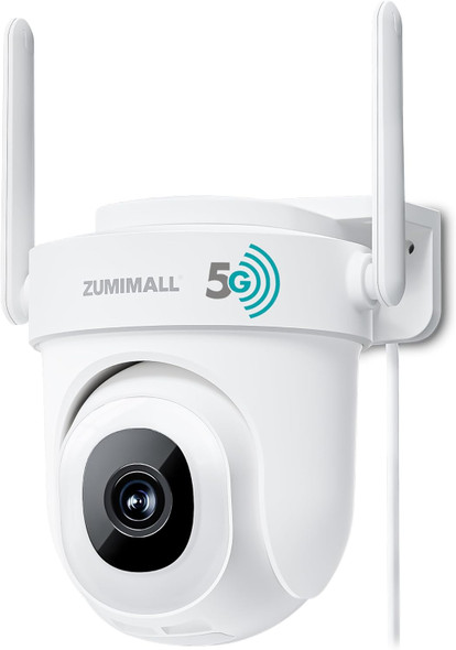 ZUMIMALL 4MP Security Cameras Outdoor, 5G/2.4G WiFi Outdoor Security Camera with 360°PTZ, 24/7 Wired Cameras for Home Security, Auto Tracking, Motion&Noise Alert, SD Card&Cloud, Works with Alexa, IP66 ZUMIMALL 4MP Security Cameras Outdoor, 5G/2.4G WiFi Outdoor Security Camera with 360°PTZ, 24/7 Wired Cameras for Home Security, Auto Tracking, Motion&Noise Alert, SD Card&Cloud, Works with Alexa, IP66