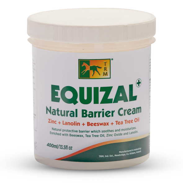 Trm Equizal Soothing Equine Barrier Skin Cream For Horses Natural Protection Wound Care And Moisturization With Beeswax And Zinc Oxide - 13.5 Fl Oz (400 Ml) - 13.5 Fl Oz