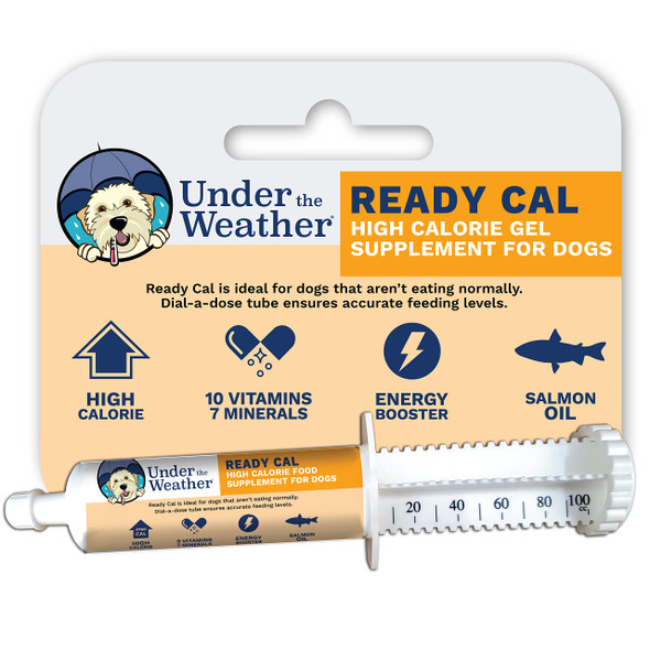 Under The Weather Pet Electrolytes Ready Cal Plus Gel For Cats Vet-Formulated High-Calorie Supplement For Cats & Kittens Promotes Weight Gain & Boosts Energy For Sick Felines 3.5 Oz Tube Pack