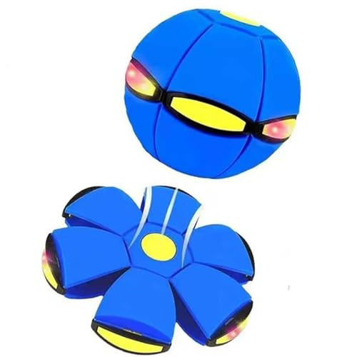 Uniqus Magic Meta BallMagic Bouncing BallMetaball Flying SaucerPet Flying Saucer Foldable Dual Form Switching Suitable For Indoor & Outdoor Use (Blue)