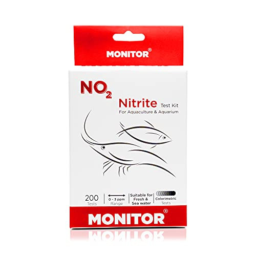 Uniqus Monitor Nitrite Test Kit (200 Tests) - Monitor Aquarium And Aquaculture Water Quality