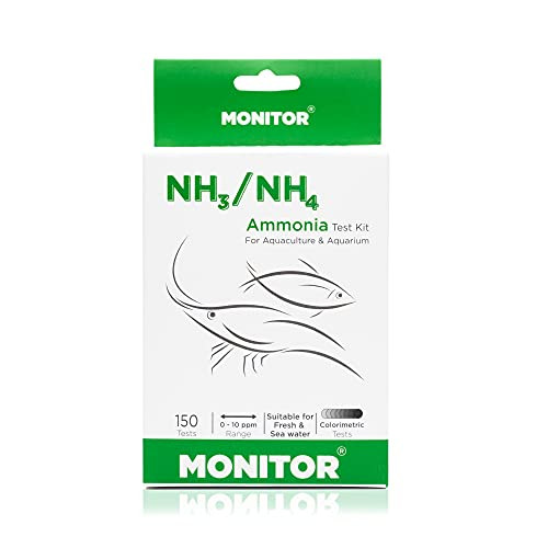 Uniqus Monitor Ammonia Test Kit (150 Tests) - Monitor Aquarium And Aquaculture Water Quality