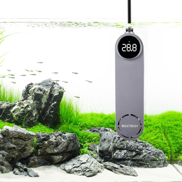 Upettools Submersible Aquarium Heater With External Control - Ceramic-Metal Fish Tank Heater With Digital Thermostat For 5-25Gallon Small Tanks Overheat Protection
