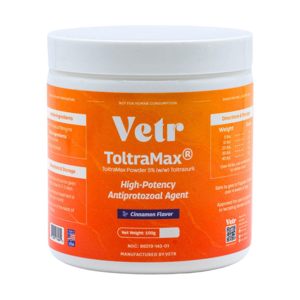 Vetr'S Toltramax Toltrazuril Powder For Horses Dogs Cats 100G (5.0% Beef)