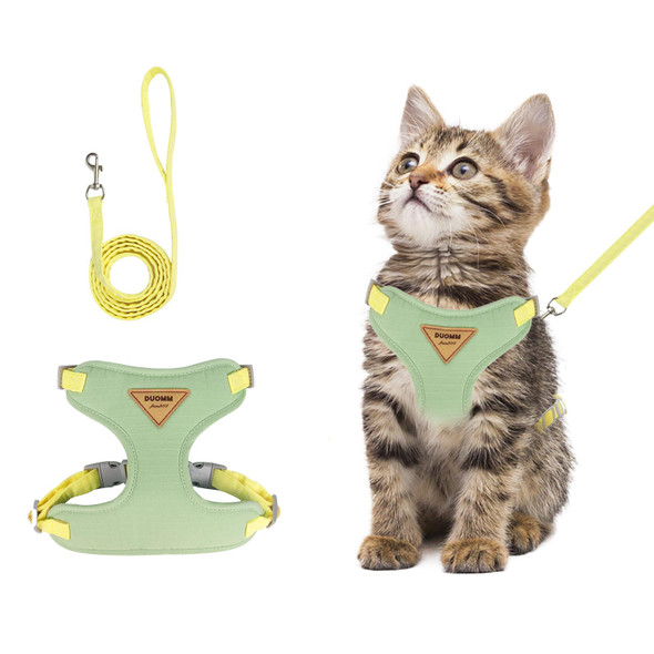 Wanheart Cat Harness And Leash Set Escape-Proof Adjustable Cat Leash And Harness Combo Suitable For All Cat Breeds (Green M)