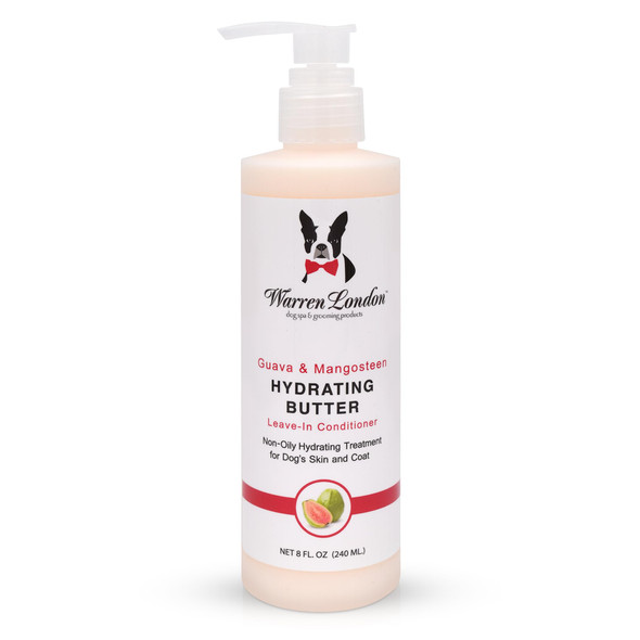 Warren London Hydrating Butter Leave In Pet Conditioner For Dogs Lotion For Skin And Coat Aloe Puppy & Dog Conditioner For Hair Detangler Dry Skin & Pet Fur Dandruff Made In Usa Guava 8Oz