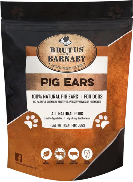 100% Natural Whole Pig Ear Dog Treat - 12 Pack Our Healthy Pig Ears Are Easy To Digest, Chemical & Hormone Thick Cut For Aggressive Chewers, Great Small Or Large Dogs