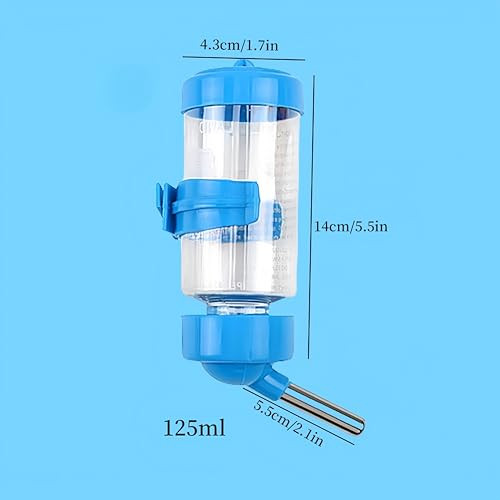 Whzazgw 2 Pcs Pet Cage Water Bottle No Drip Small Animal Water Bottle Hanging Hamsters Water BottleFor Rabbit Guinea Pig Hedgehog Squirrel HamsterRandom Color
