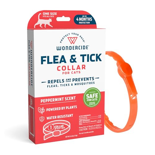 Wondercide Cat Collar - Flea Tick And Mosquito Repellent For Cats - With Natural Essential Oils - Pet And Family Safe - Up To 4 Months Protection