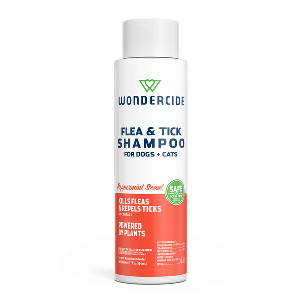 Wondercide - Flea & Tick Shampoo For Dogs And Cats - Flea And Tick Killer Treatment With Natural Essential Oils - For Pets Over 4 Months - Powered By Plants - 12 Fl Oz