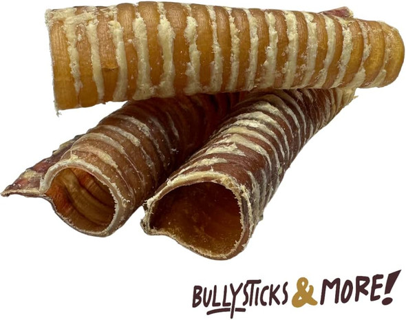 BULLYSTICKS & MORE 6 Inch Beef Trachea (6 Inch - 6 Pack) Beef Trachea for Dogs 100% Grass Fed Beef Dog Parents Choice Beef Trachea Dog Chews Long Lasting Beef Trachea Dog Treats