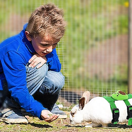 Xpapov 4 Sets Adjustable Bunny Rabbit Harness And Leash Set Small Pet Cute Vest Harness Leash Ferret Harness Guinea Pig Harness Ferret Leash With Decorations For Bunny Kitten Puppy Small Pets