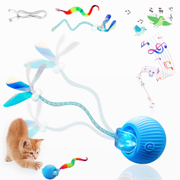 Yaruiguang D Cat Ball Toy - Speedy Tail 2.0 Cat Toy Interactive Cat Toy Ball Stimulating Toys And Juguetes Para Gatos Cat Toys For Bored Indoor (Red)