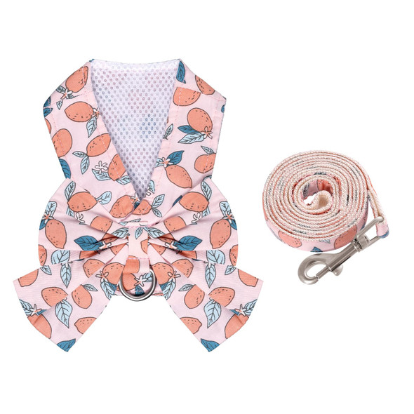 Ykyuasd Dog Harness And Leash Set Adjustable Puppy Harness Mesh Vest Set Bow Knot Pet Clothes For Small Girl Dog Cat Summer (Pink Small)