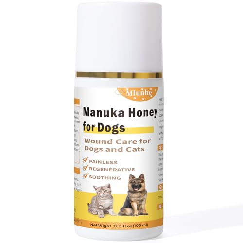 Zhizaiql Manuka Honey For Dogs Hot Spot & Rapid Wound Care Accelerate Wound Healing Soothes Itching & Inflammation Supports Comfort Manuka Honey Wound Care For Dogs Cats 3.5 Oz