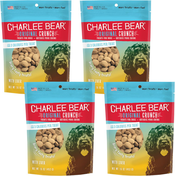 Charlee Bear Dog Treats with Liver (4 Pack) 16 oz Each Charlee Bear Dog Treats with Liver (4 Pack) 16 oz Each
