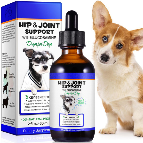 Zixaok 15-In-1 Dog Multivitamin Drops For Dogs Liquid Multivitamin With Glucosamine Msm & Omega For Joint Heart Immune & Skin Health Easy Liquid Drops For Picky Eaters