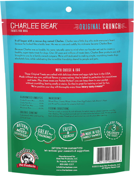 Charlee Bear Original Dog Treats, Cheese and Egg, 16 oz Charlee Bear Original Dog Treats, Cheese and Egg, 16 oz