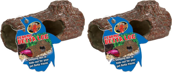 Zoo Med Laboratories Azmfa50 Sinking Ceramic Betta Log 4.25 Inche