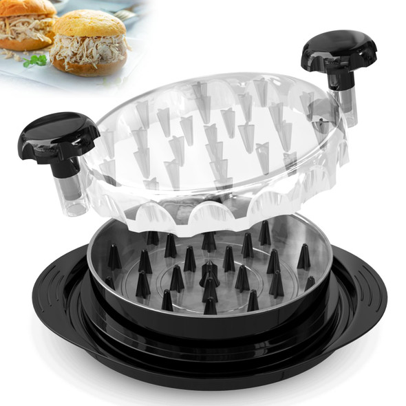 Cozy Kitchen Goods Chicken Shredder with Tray  Fast  and  Easy Meat Shredder for Pulled Chicken Pork or Beef  BPA Free  Anti Slip Base Dishwasher Safe  Manual BBQ Gadget  Designed in USA Cozy Kitchen