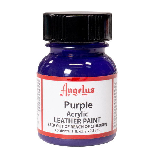Angelus Acrylic Leather Paint for Shoes Sneakers Leather Canvas Furniture and More - 1 fl oz Purple