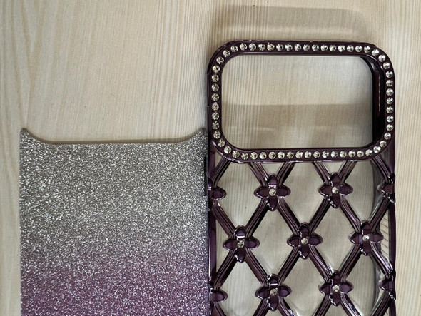 Glittery Phone Case for iPhone 17 Pro Max Premium Protective Cover Purple
